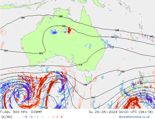 T-Adv. 500 hPa ECMWF zo 26.05.2024 00 UTC