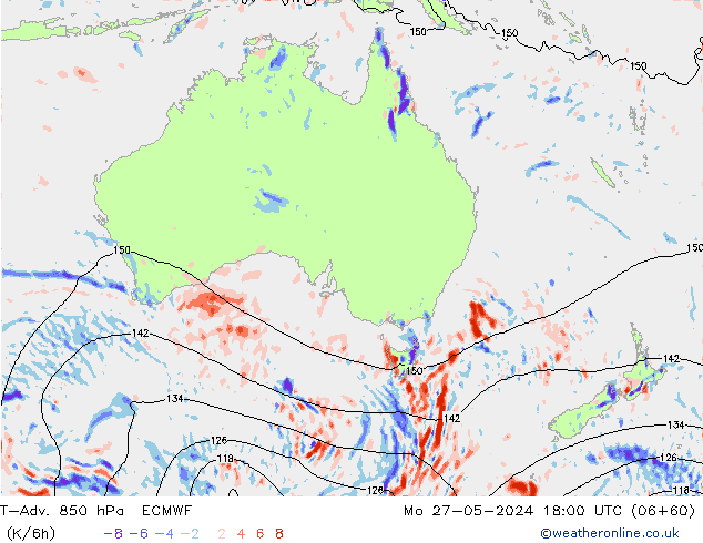 T-Adv. 850 hPa ECMWF Po 27.05.2024 18 UTC