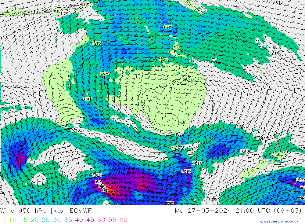  950 hPa ECMWF  27.05.2024 21 UTC