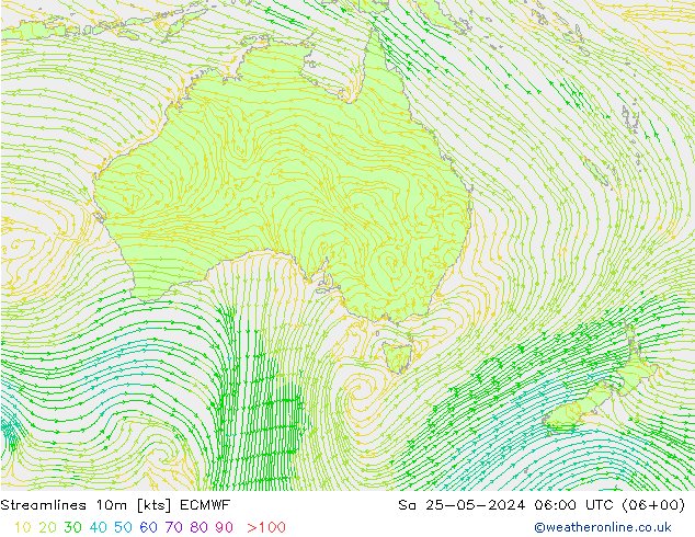 ветер 10m ECMWF сб 25.05.2024 06 UTC