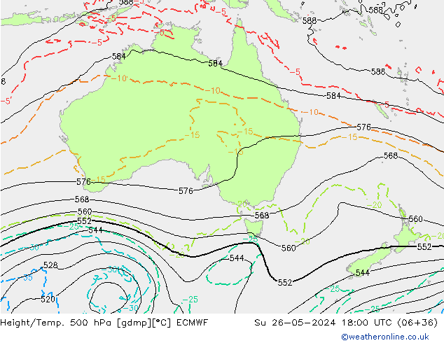 Z500/Regen(+SLP)/Z850 ECMWF zo 26.05.2024 18 UTC