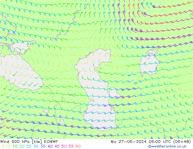 Wind 500 hPa ECMWF ma 27.05.2024 06 UTC