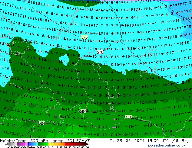 Z500/Rain (+SLP)/Z850 ECMWF Ter 28.05.2024 18 UTC