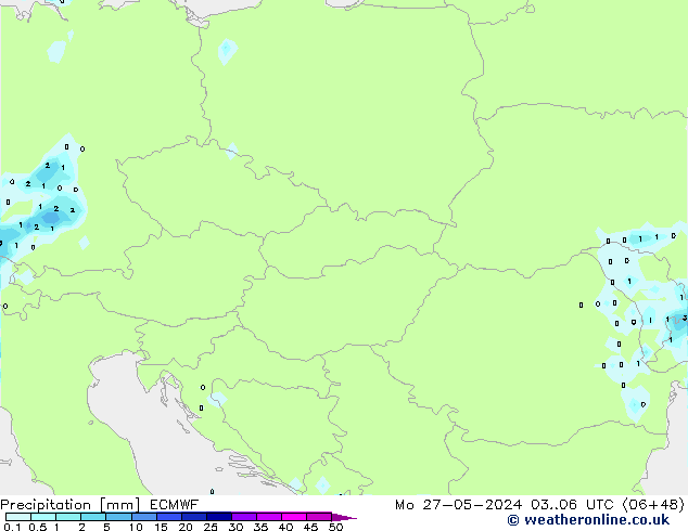Precipitazione ECMWF lun 27.05.2024 06 UTC