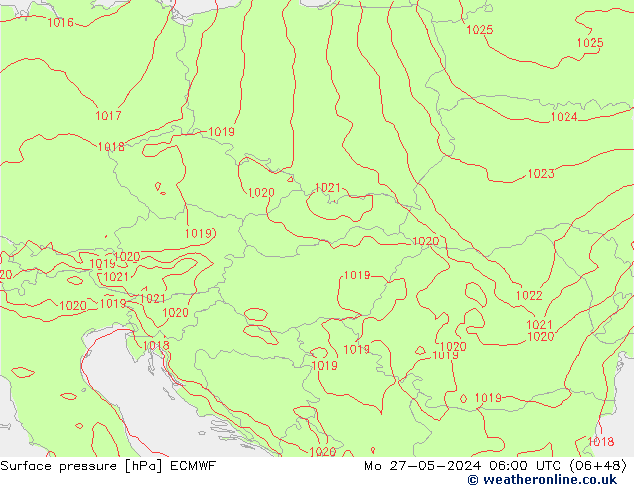 Surface pressure ECMWF Mo 27.05.2024 06 UTC