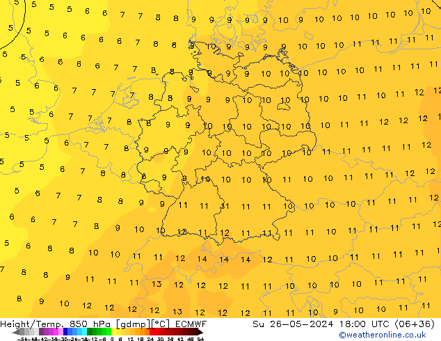 Z500/Rain (+SLP)/Z850 ECMWF Ne 26.05.2024 18 UTC