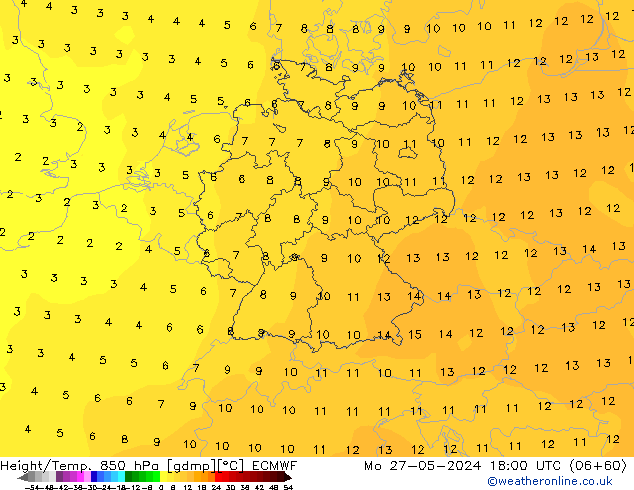 Z500/Rain (+SLP)/Z850 ECMWF  27.05.2024 18 UTC