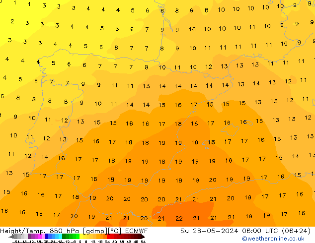 Z500/Rain (+SLP)/Z850 ECMWF dim 26.05.2024 06 UTC