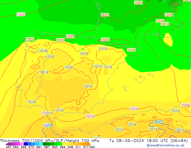 Thck 700-1000 hPa ECMWF  28.05.2024 18 UTC