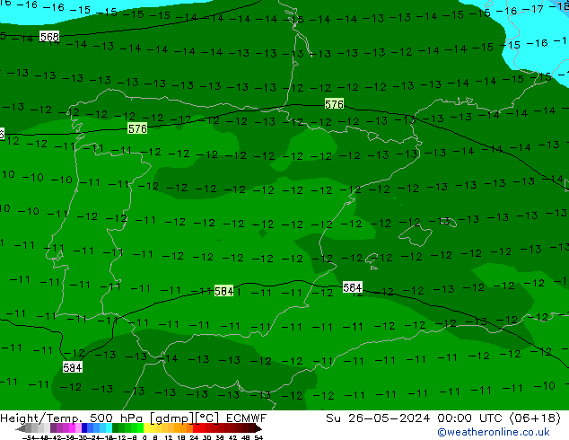 Z500/Regen(+SLP)/Z850 ECMWF zo 26.05.2024 00 UTC