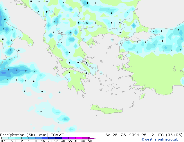 opad (6h) ECMWF so. 25.05.2024 12 UTC