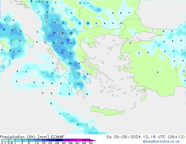 Z500/Rain (+SLP)/Z850 ECMWF sab 25.05.2024 18 UTC