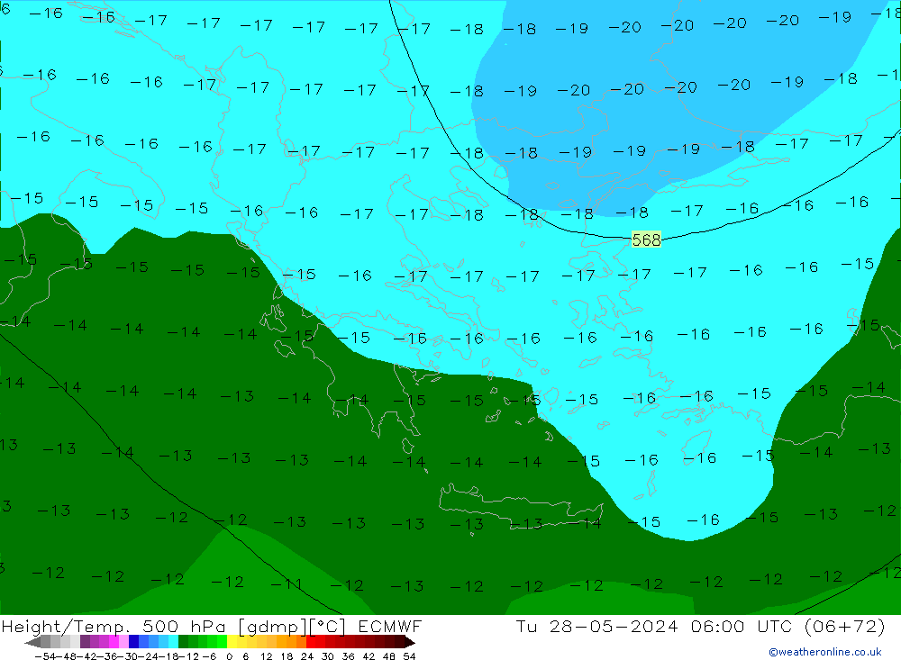 Z500/Rain (+SLP)/Z850 ECMWF Tu 28.05.2024 06 UTC