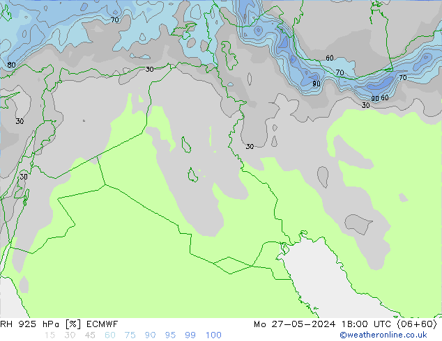 RH 925 hPa ECMWF Seg 27.05.2024 18 UTC