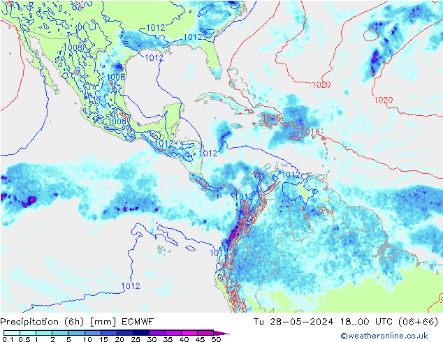 Z500/Rain (+SLP)/Z850 ECMWF  28.05.2024 00 UTC