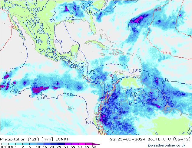 Nied. akkumuliert (12Std) ECMWF Sa 25.05.2024 18 UTC