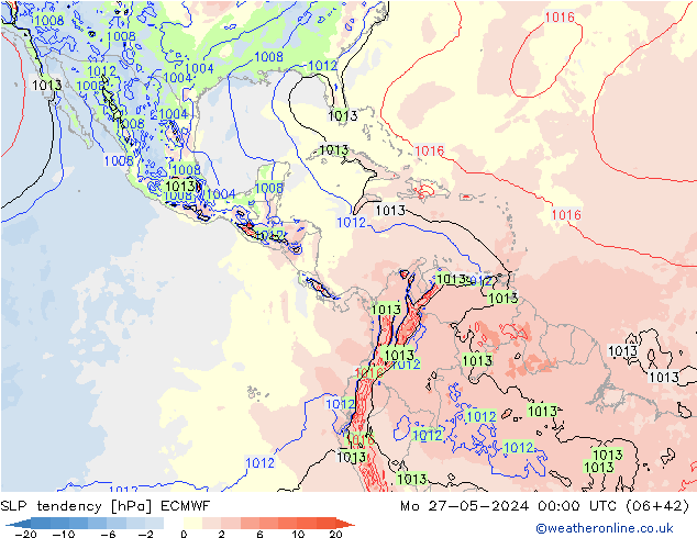 Druktendens (+/-) ECMWF ma 27.05.2024 00 UTC