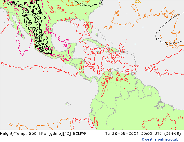 Z500/Rain (+SLP)/Z850 ECMWF  28.05.2024 00 UTC