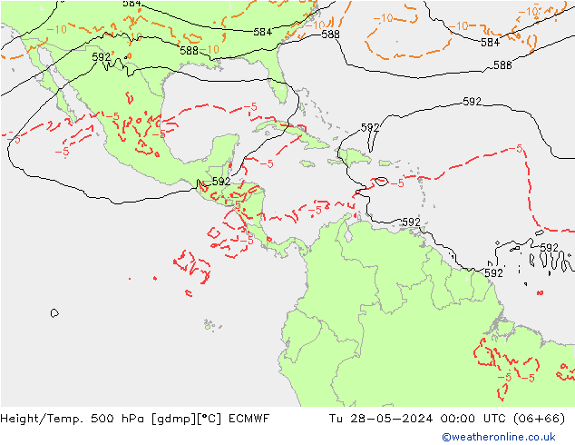 Z500/Rain (+SLP)/Z850 ECMWF  28.05.2024 00 UTC