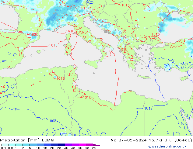 precipitação ECMWF Seg 27.05.2024 18 UTC