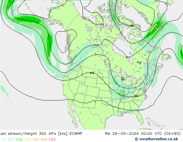 高速氣流 ECMWF 星期三 29.05.2024 00 UTC