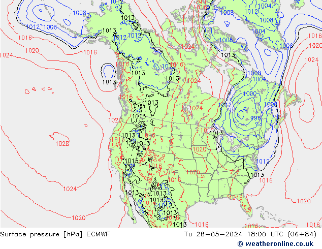 Luchtdruk (Grond) ECMWF di 28.05.2024 18 UTC