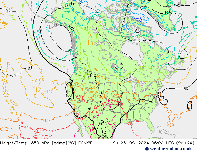 Z500/Rain (+SLP)/Z850 ECMWF So 26.05.2024 06 UTC