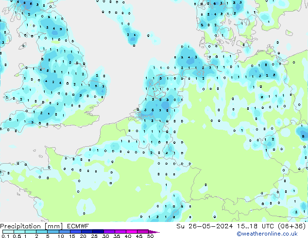 Precipitation ECMWF Su 26.05.2024 18 UTC