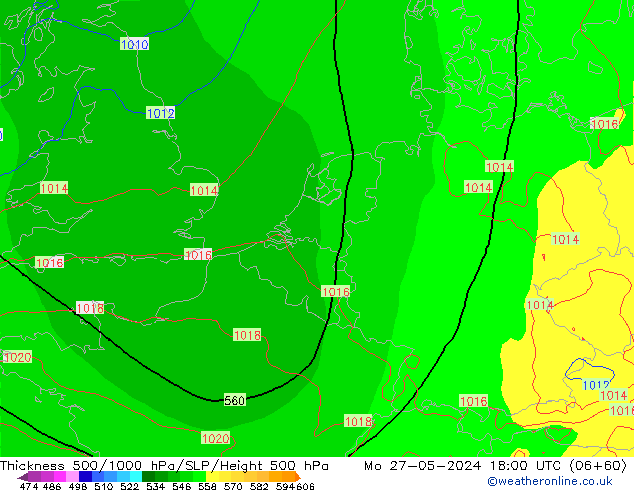 Thck 500-1000hPa ECMWF Po 27.05.2024 18 UTC