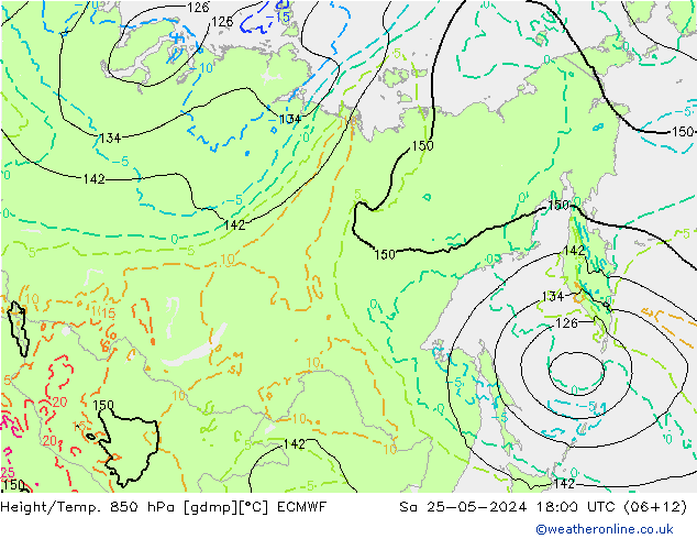 Z500/Rain (+SLP)/Z850 ECMWF sáb 25.05.2024 18 UTC