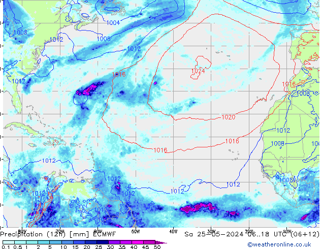 opad (12h) ECMWF so. 25.05.2024 18 UTC