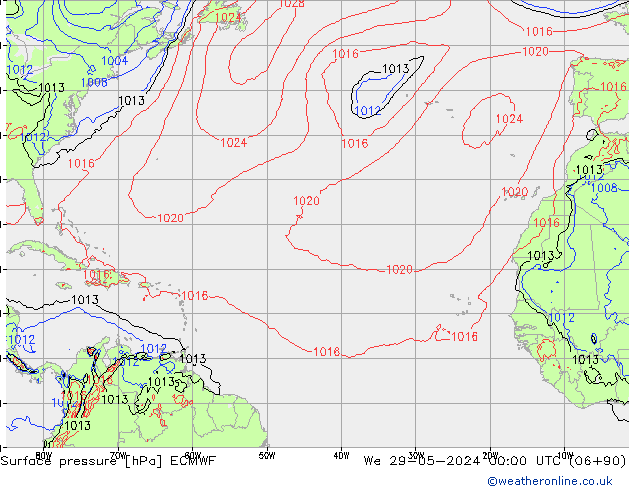 ciśnienie ECMWF śro. 29.05.2024 00 UTC