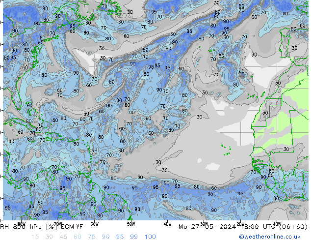 RH 850 hPa ECMWF  27.05.2024 18 UTC