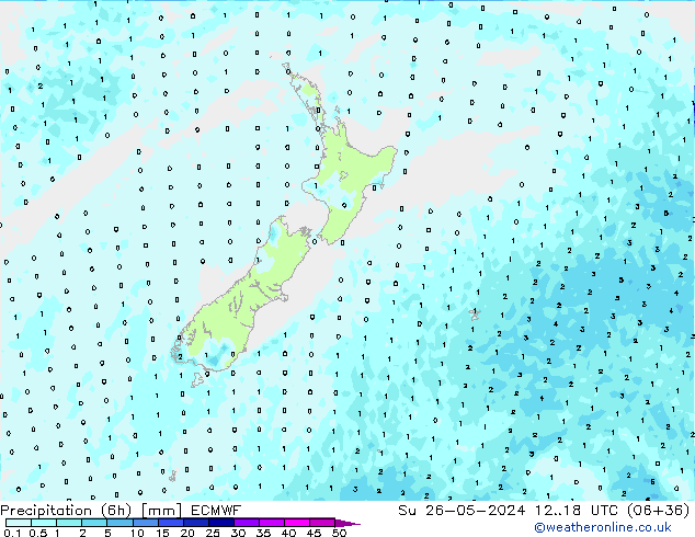 Z500/Yağmur (+YB)/Z850 ECMWF Paz 26.05.2024 18 UTC