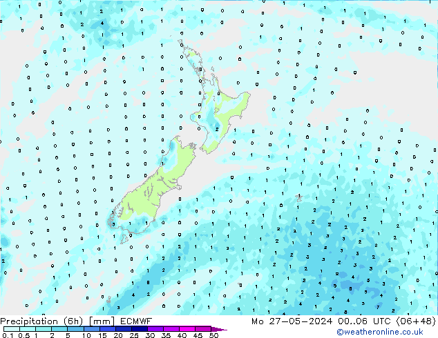 Z500/Rain (+SLP)/Z850 ECMWF  27.05.2024 06 UTC