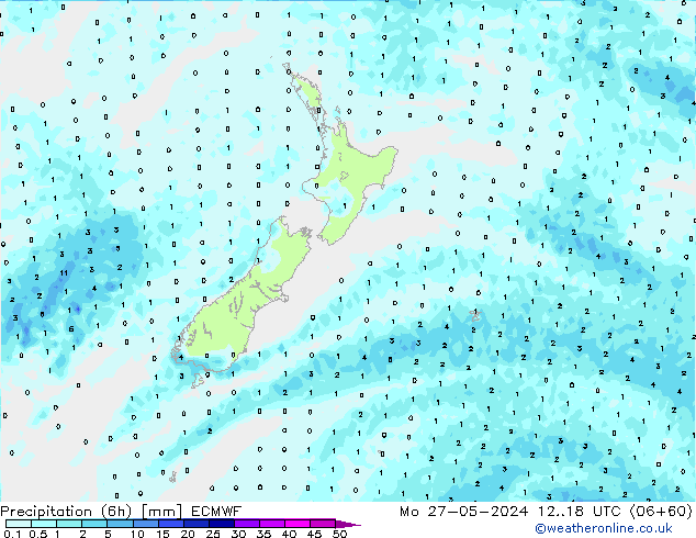 Z500/Rain (+SLP)/Z850 ECMWF Mo 27.05.2024 18 UTC