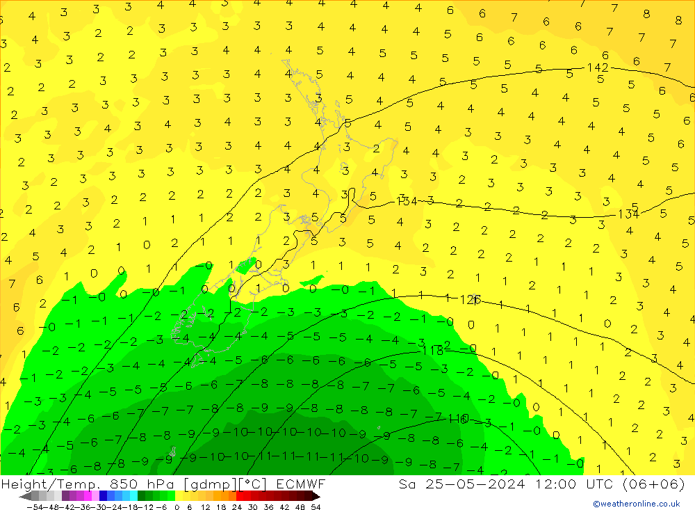 Z500/Regen(+SLP)/Z850 ECMWF za 25.05.2024 12 UTC