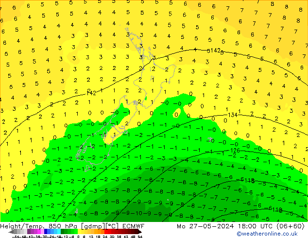 Z500/Regen(+SLP)/Z850 ECMWF ma 27.05.2024 18 UTC