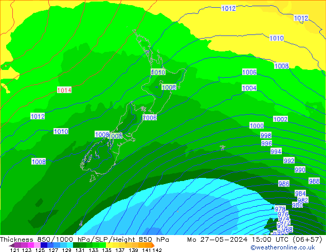 Thck 850-1000 hPa ECMWF Mo 27.05.2024 15 UTC