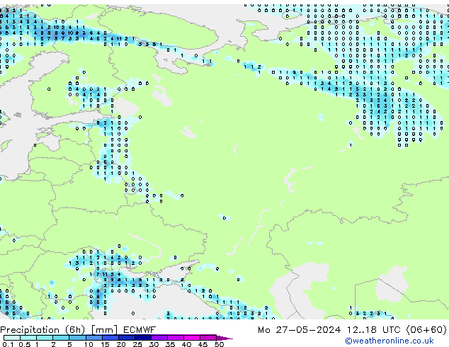 Z500/Rain (+SLP)/Z850 ECMWF lun 27.05.2024 18 UTC