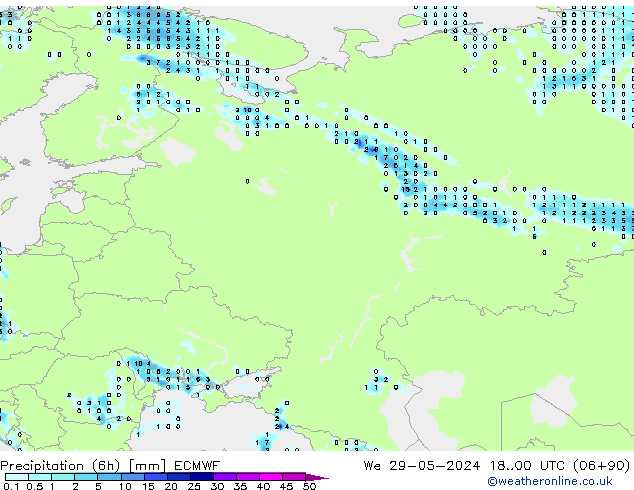 Z500/Rain (+SLP)/Z850 ECMWF Qua 29.05.2024 00 UTC