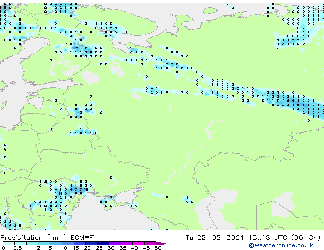 opad ECMWF wto. 28.05.2024 18 UTC