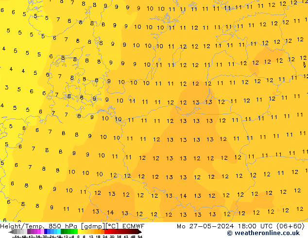 Z500/Rain (+SLP)/Z850 ECMWF Po 27.05.2024 18 UTC