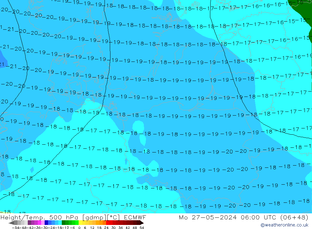 Z500/Rain (+SLP)/Z850 ECMWF  27.05.2024 06 UTC