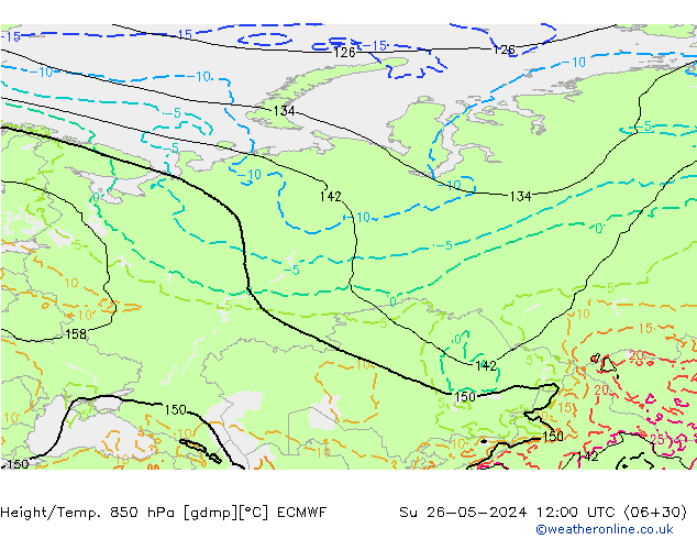 Z500/Rain (+SLP)/Z850 ECMWF So 26.05.2024 12 UTC