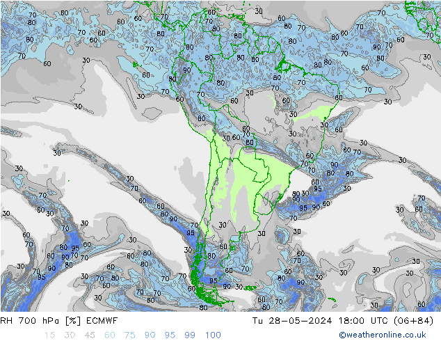 RV 700 hPa ECMWF di 28.05.2024 18 UTC