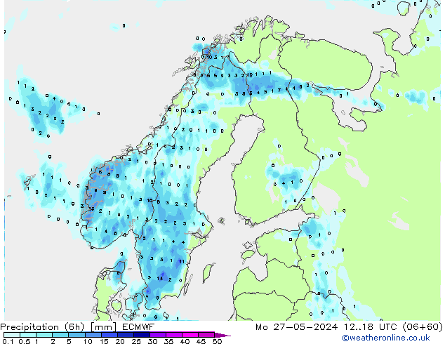 Z500/Rain (+SLP)/Z850 ECMWF Mo 27.05.2024 18 UTC