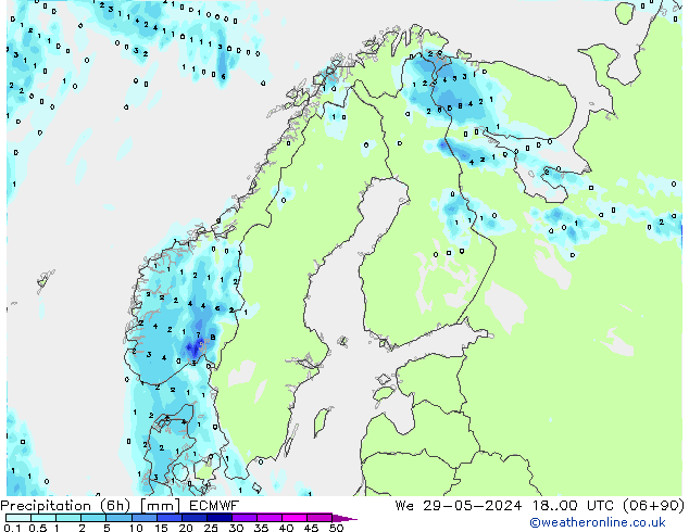 Z500/Rain (+SLP)/Z850 ECMWF ср 29.05.2024 00 UTC