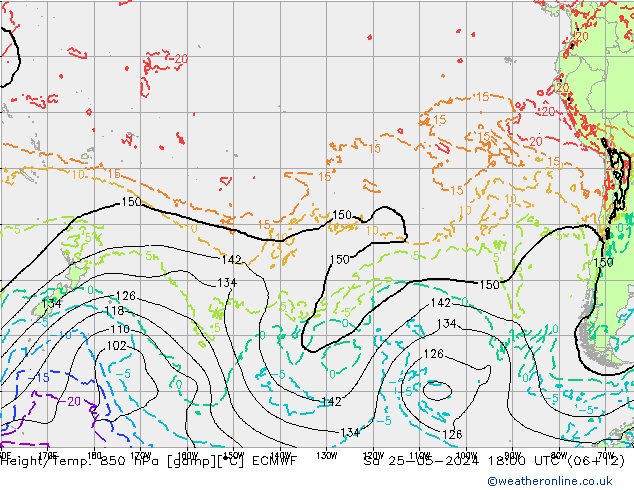 Z500/Rain (+SLP)/Z850 ECMWF So 25.05.2024 18 UTC