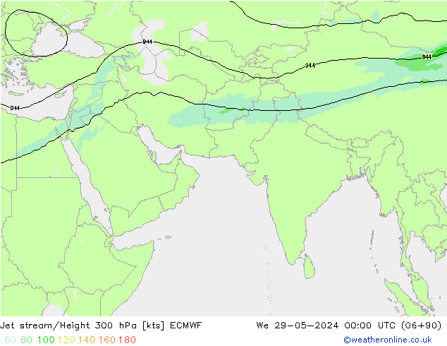 高速氣流 ECMWF 星期三 29.05.2024 00 UTC